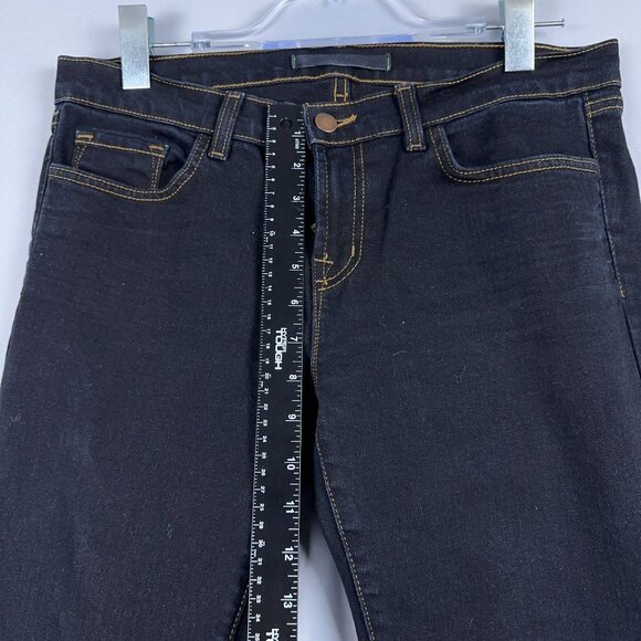 J Brand Straight Leg Jeans Womens Size 30 Low Rise Dark Wash Denim Blue - Picture 8 of 13